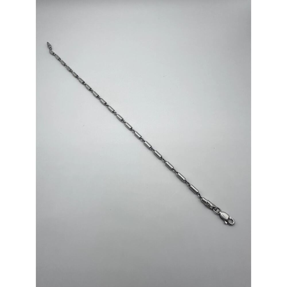 Beautiful Dainty Italy Made Bar Bracelet 925 Silver Size 6.75